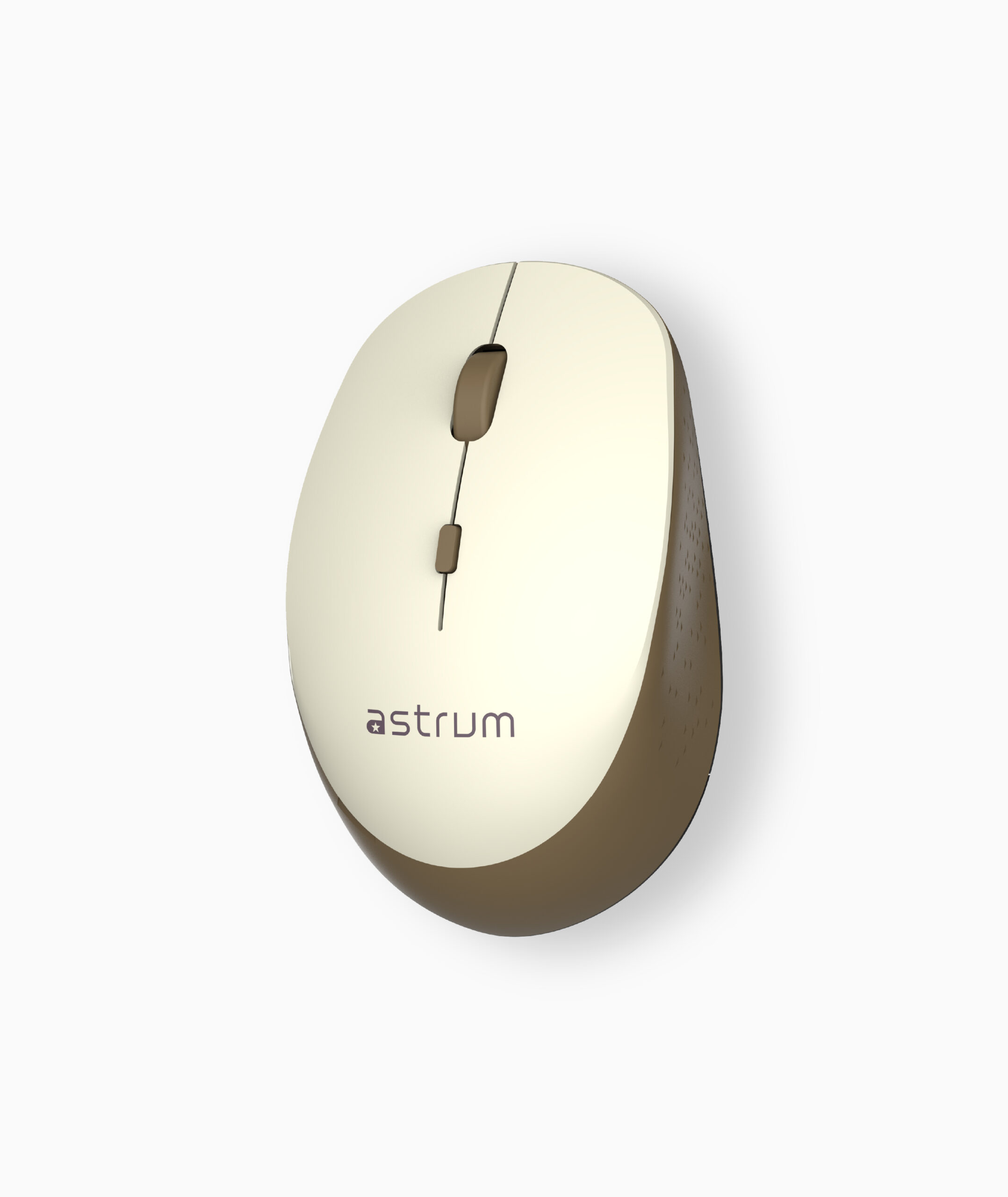 Wireless Optical Mouse -2.4GHz,1600DPI,4 Buttons, Silent Click - MW210 - Gold, Brown image 2