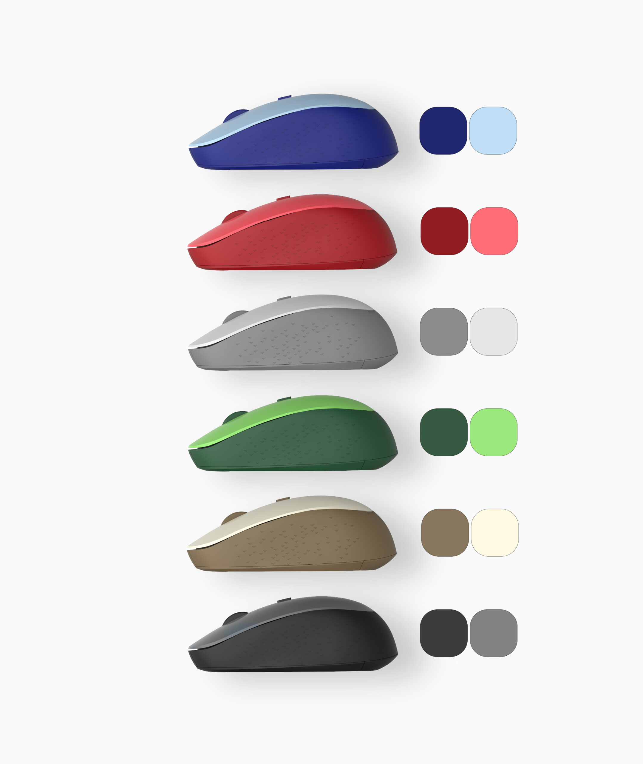 Wireless Optical Mouse -2.4GHz,1600DPI,4 Buttons, Silent Click - MW210 - Gold, Brown image 5