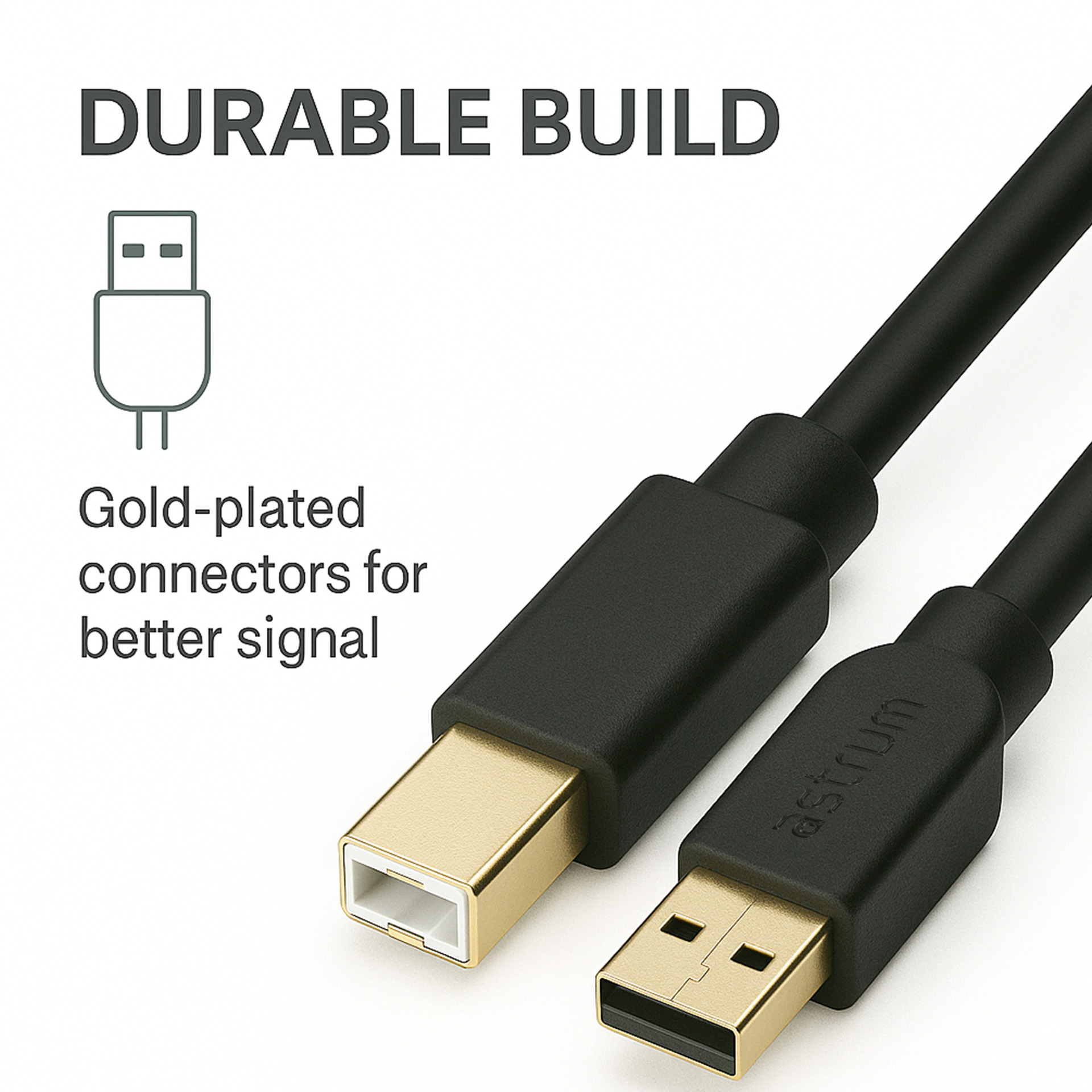 UB203 USB 2.0 Male to Male 3.0m Printer Cable image 4