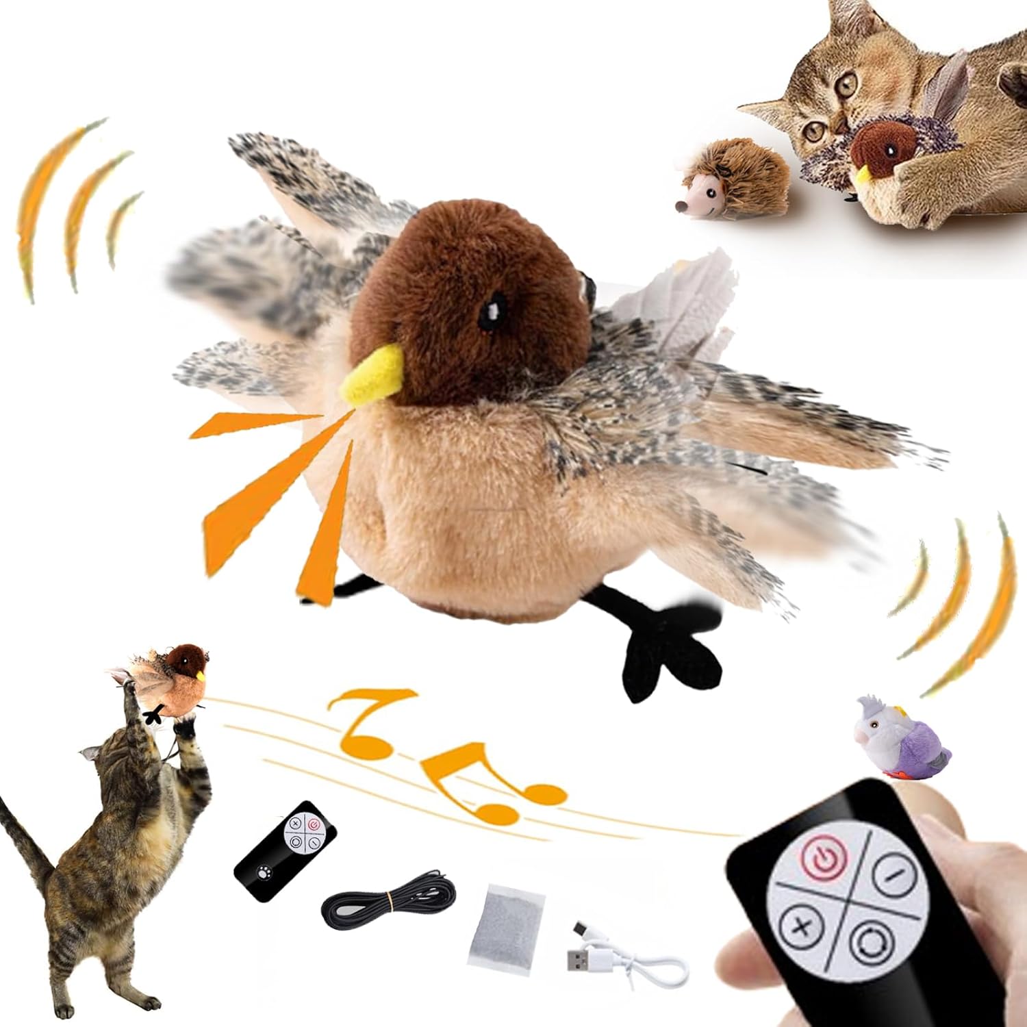 Interactive Electronic Bird Toy For Cats