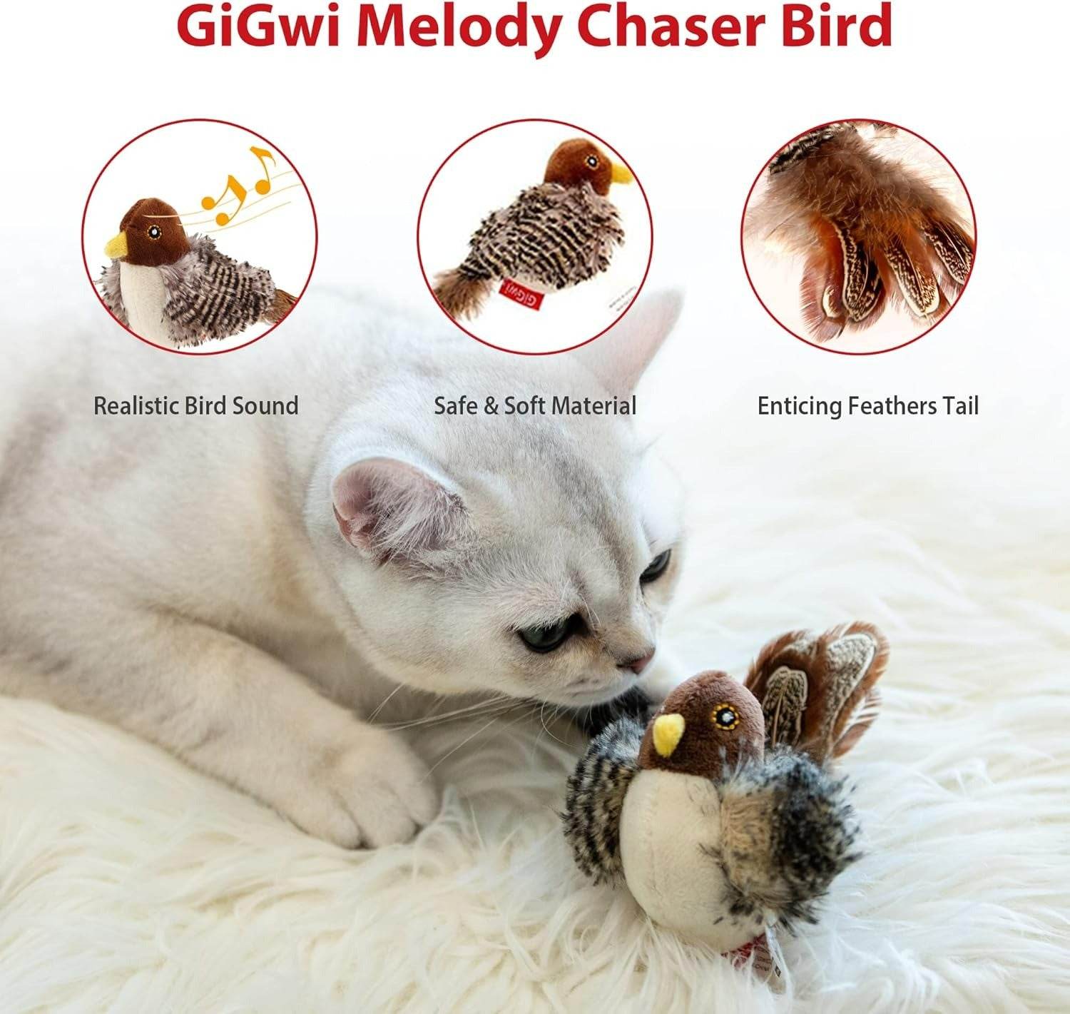 Interactive Electronic Bird Toy For Cats image 4