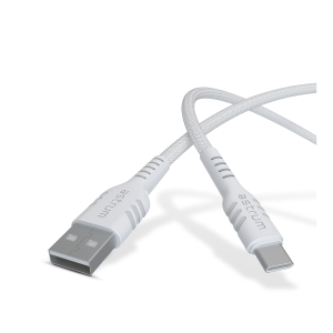 Astrum USB 2.0 Braided USB-A to USB-C Cable, 3A, 2.0m, Black – UAC20B image 2