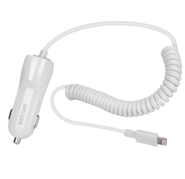 CC390 8 pin Lightning MFI Car Charger – White