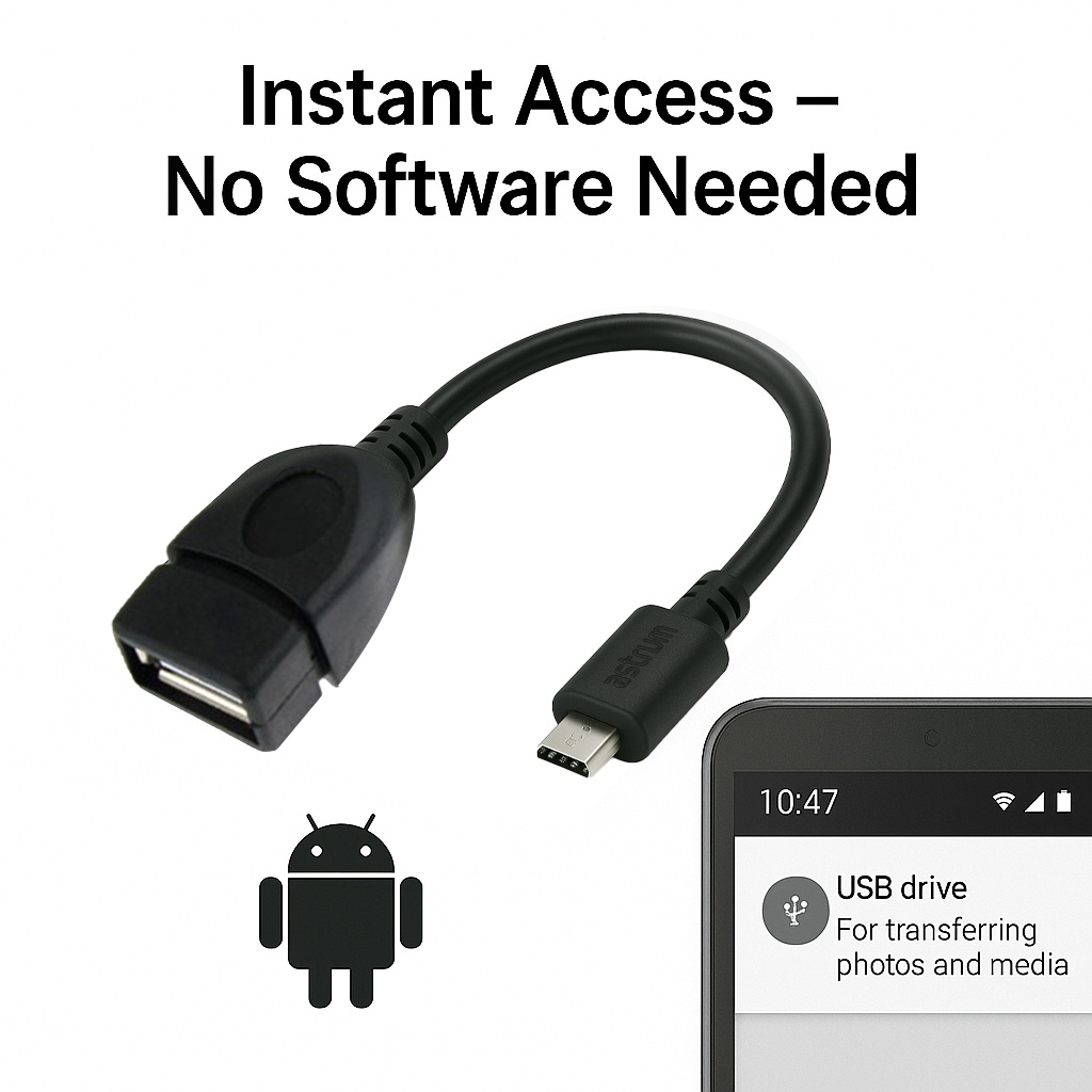 OD020 Micro USB Male to USB Female OTG Cable image 2