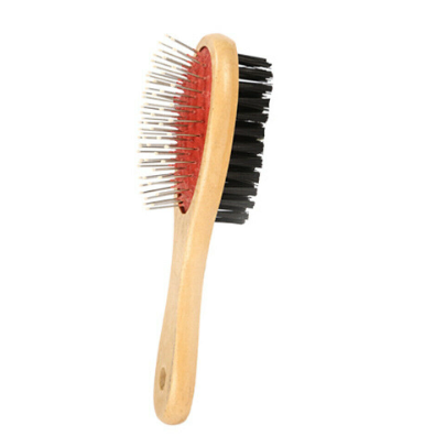 Double Sided Pin And Bristle Wooden Pet Brush image 6