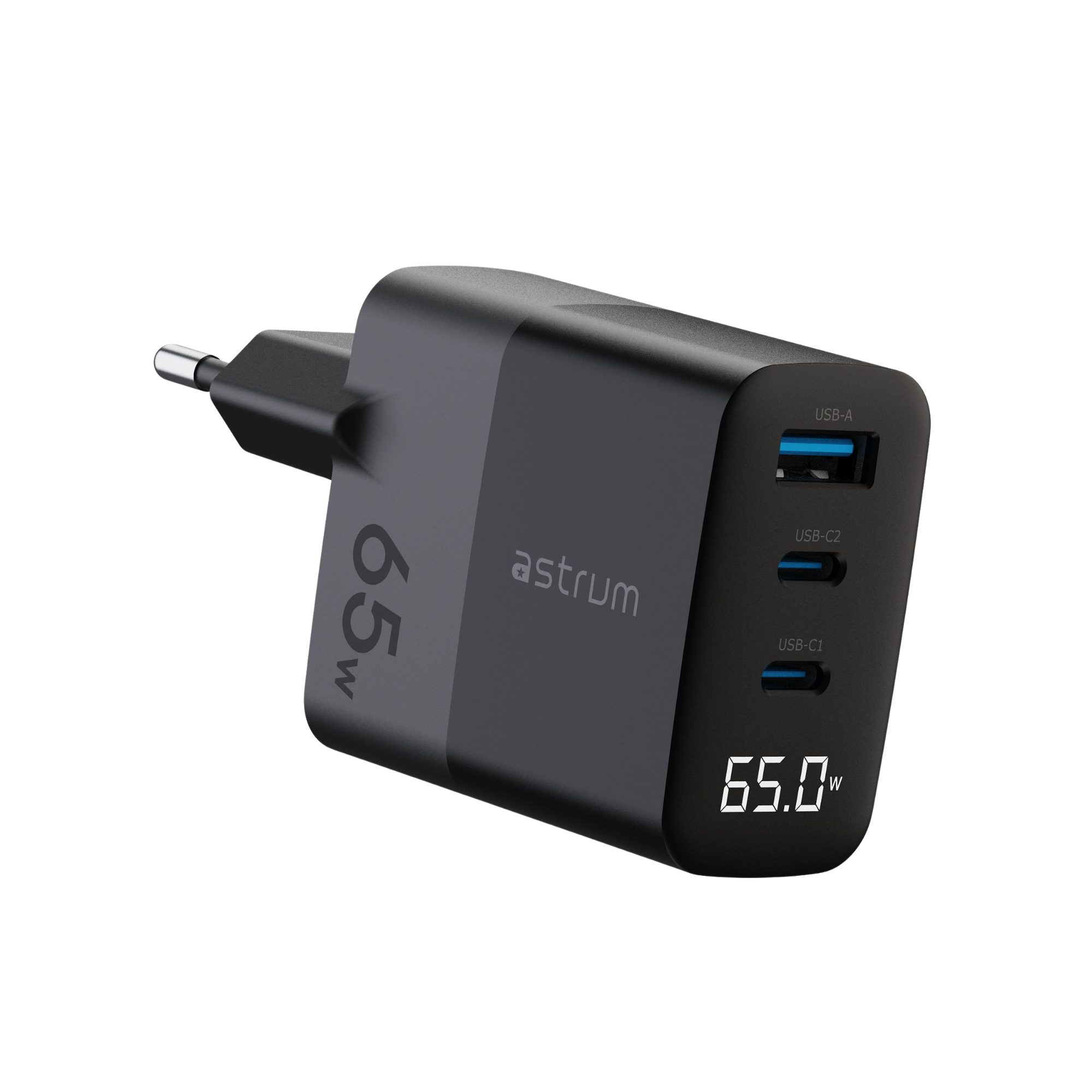 WATZ65G 65W PD WALL CHARGER 1A 2C LCD BK image 2