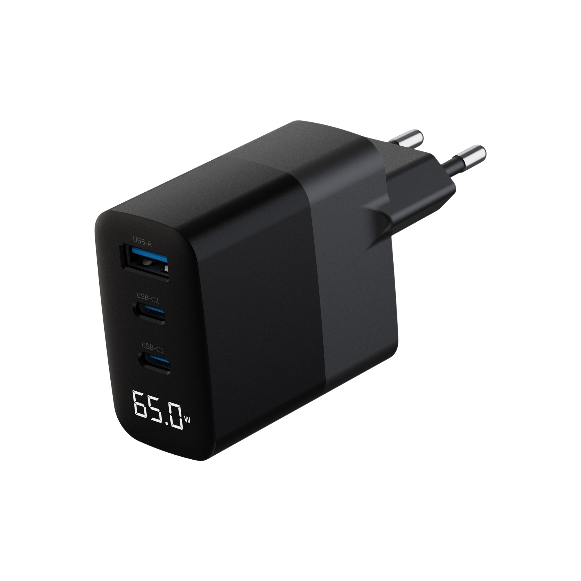 WATZ65G 65W PD WALL CHARGER 1A 2C LCD BK image 3