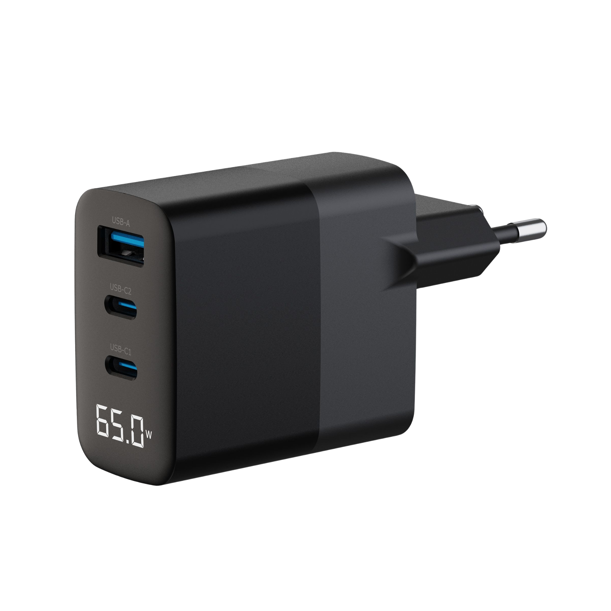 WATZ65G 65W PD WALL CHARGER 1A 2C LCD BK image 4