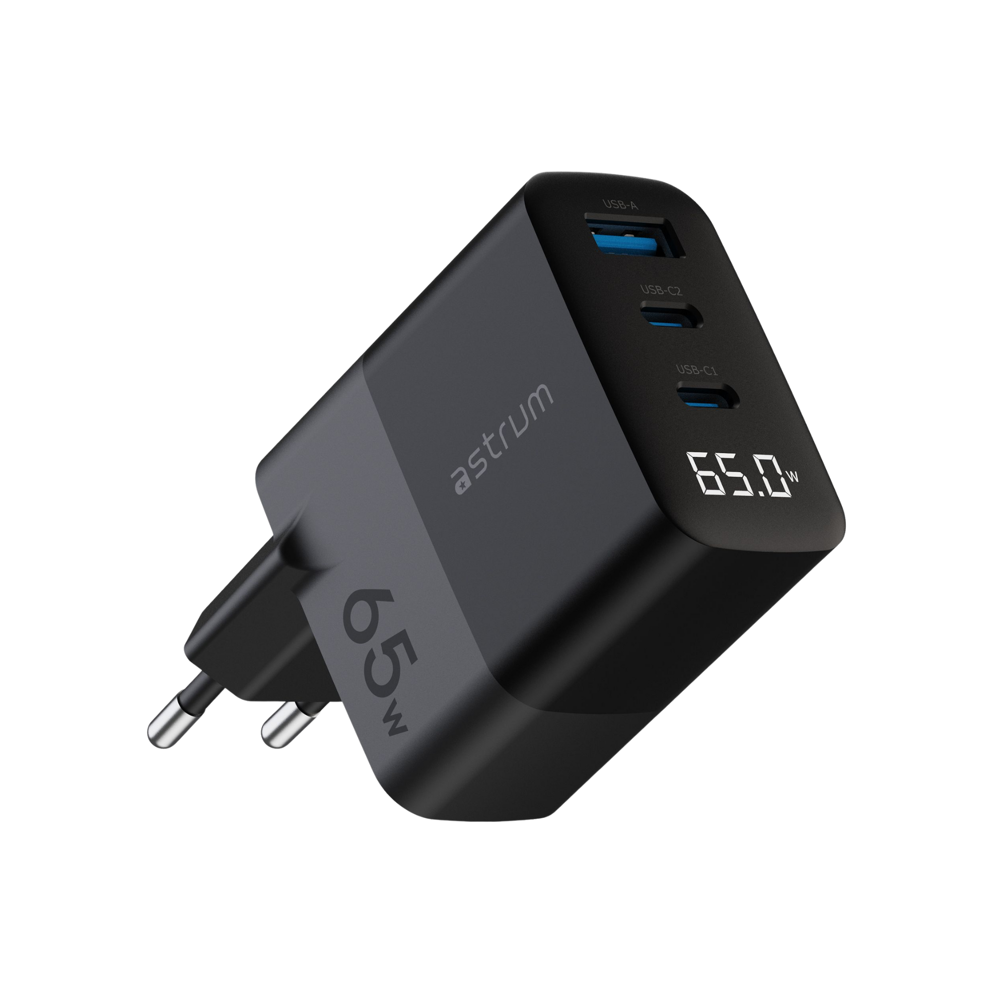 WATZ65G 65W PD WALL CHARGER 1A 2C LCD BK image 5