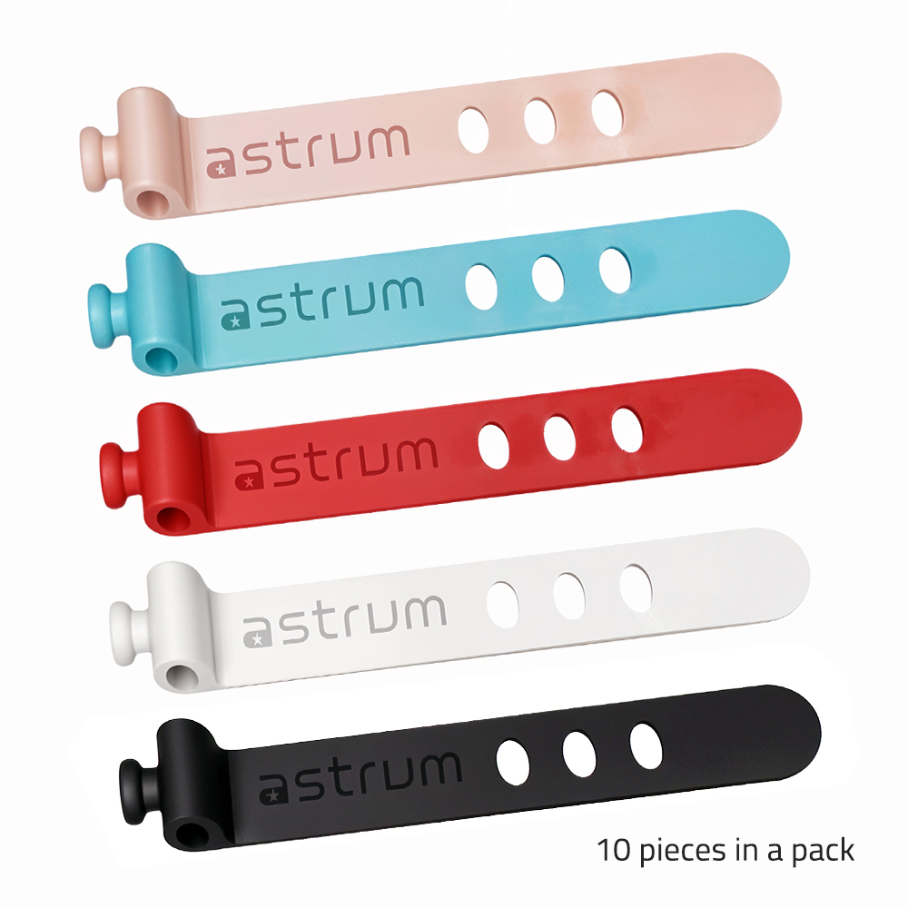 CO210 10-Pack Silicon Cable Organizer Straps for Efficient Cable Management and Organization image 2