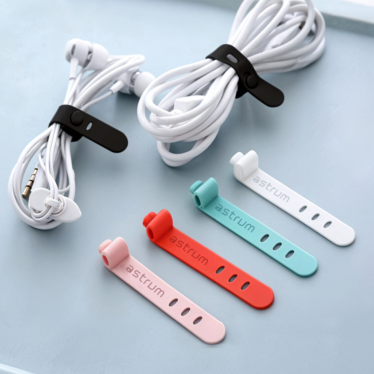 CO210 10-Pack Silicon Cable Organizer Straps for Efficient Cable Management and Organization image 4