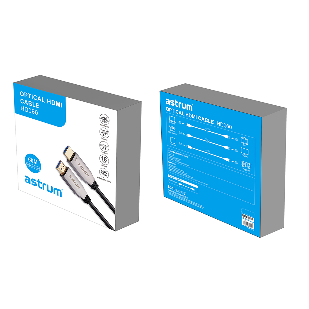 HD060 4K V2.0 Fibre Optical HDMI Male to Male 60 Meter Cable image 3