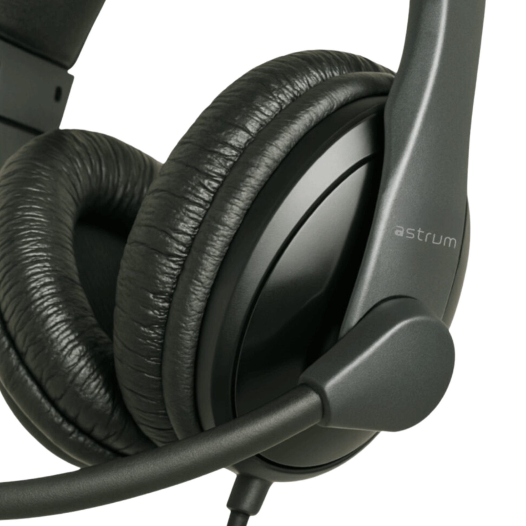 HS220 Over-Ear Wired Stereo Headset with Rotating Mic - Black image 3