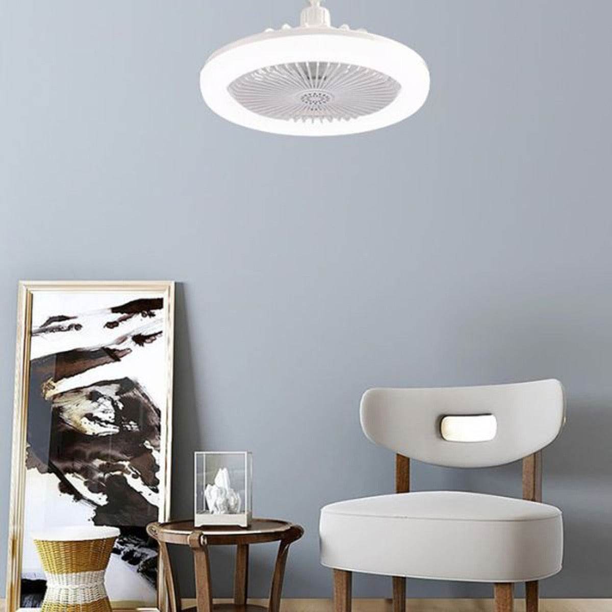 Enclosed Ceiling Fan With Light And Remote image 2