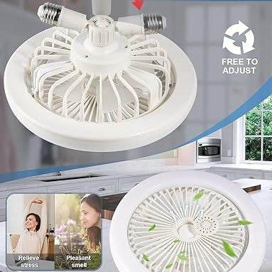 Enclosed Ceiling Fan With Light And Remote image 3