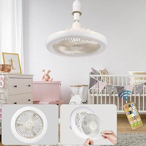 Enclosed Ceiling Fan With Light And Remote image 4