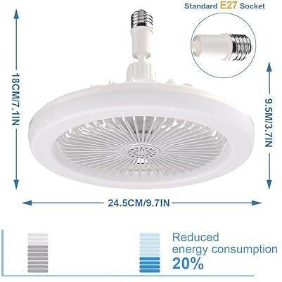 Enclosed Ceiling Fan With Light And Remote image 6