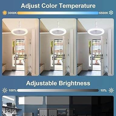 Enclosed Ceiling Fan With Light And Remote image 7