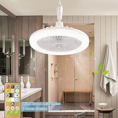 Enclosed Ceiling Fan With Light And Remote image 8