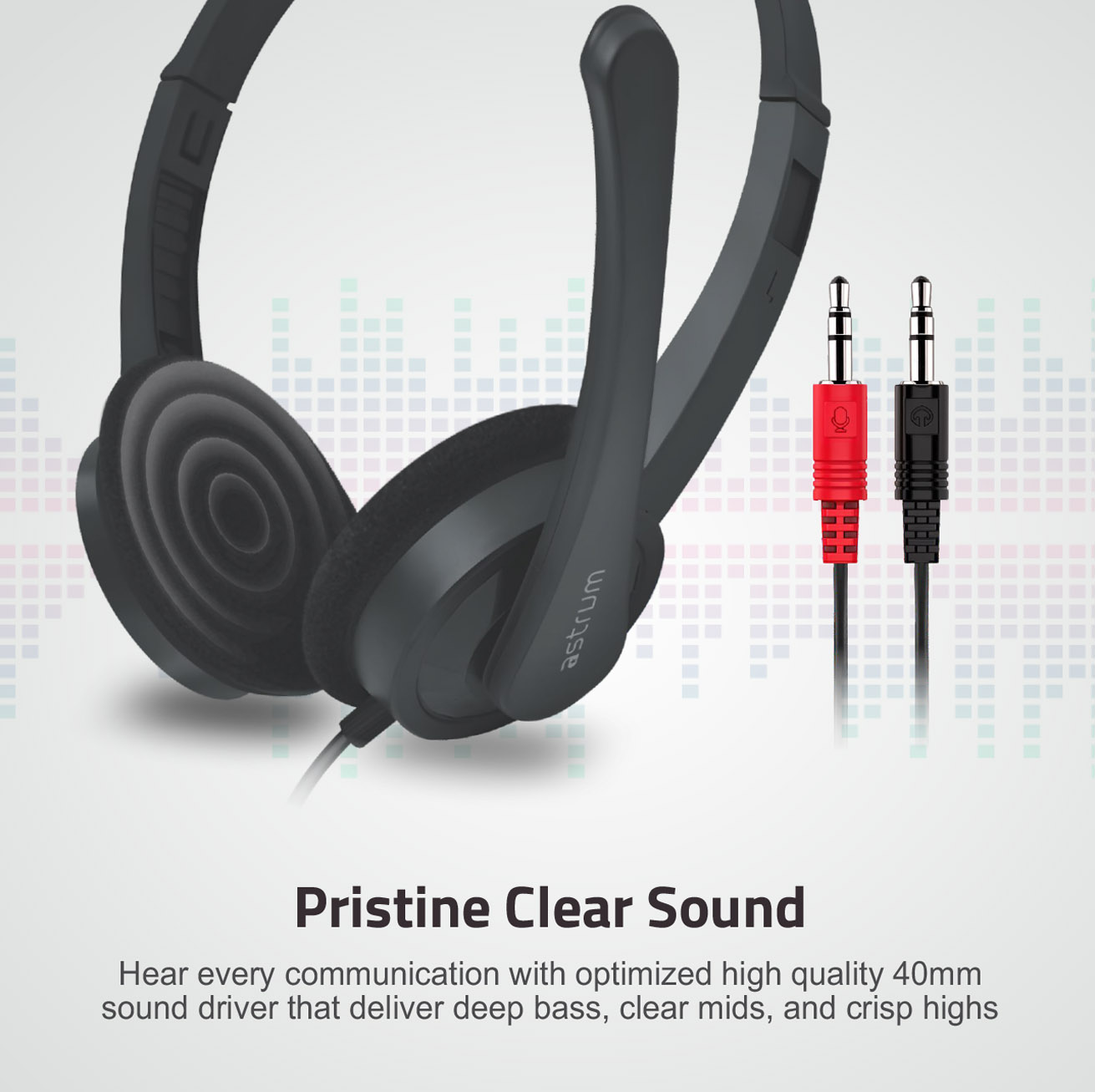 HS240 On-Ear Wired Stereo Headset with Flex Mic Dual 3.5mm Aux image 2