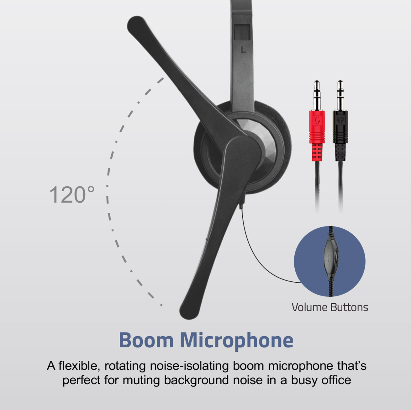HS240 On-Ear Wired Stereo Headset with Flex Mic Dual 3.5mm Aux image 4