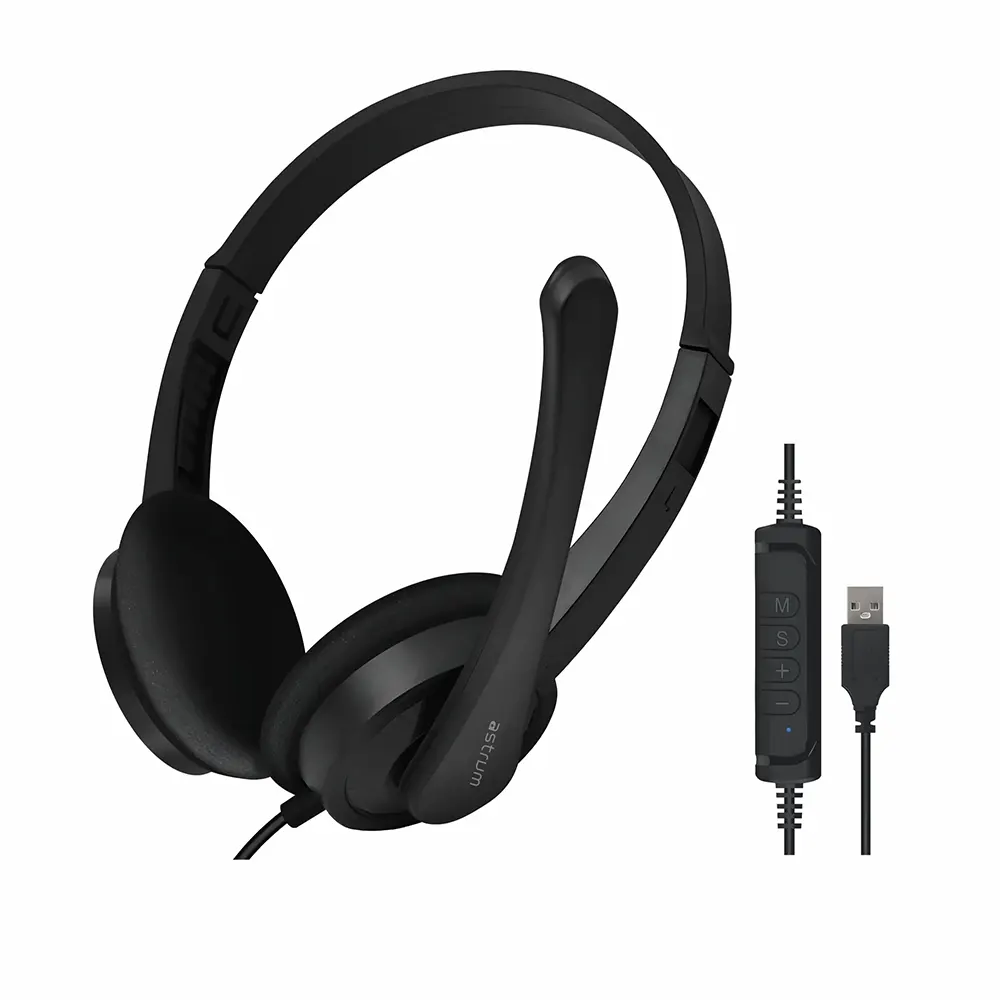 On-Ear Wired USB Headset with Rotating Mic for Chat & Gaming – HU640 – 1Pack image 2