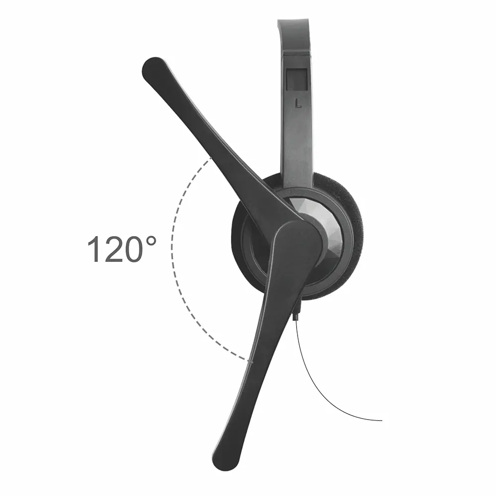 On-Ear Wired USB Headset with Rotating Mic for Chat & Gaming – HU640 – 1Pack image 4