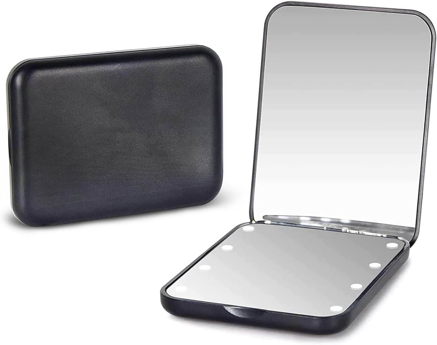 Portable Handheld Foldable Led Light Makeup Mirror image 2