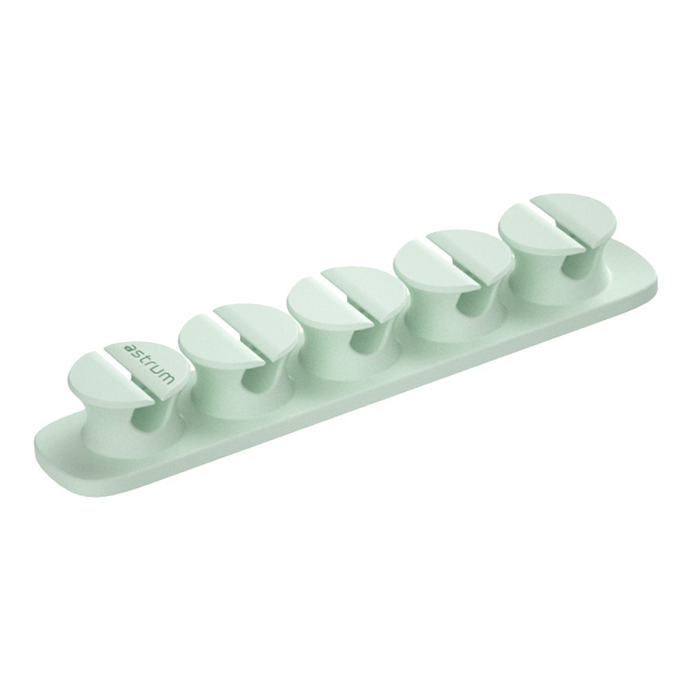 CO110 Cable Organizer Clips – 5 Bays, 4 Storage Compartments – Green