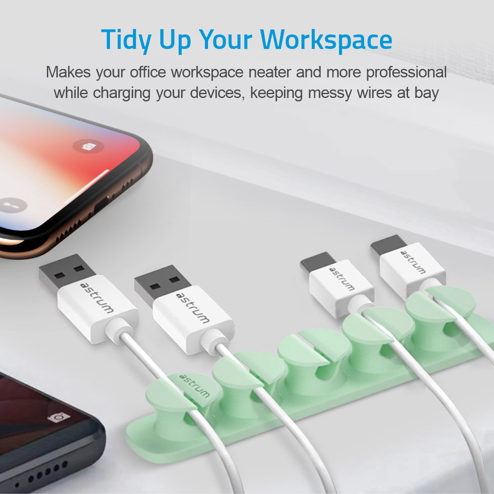CO110 Cable Organizer Clips – 5 Bays, 4 Storage Compartments – Green image 2