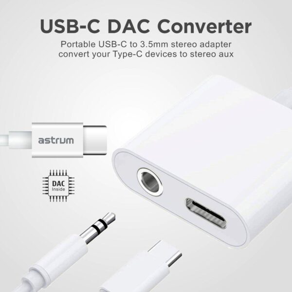 AS045 USB-C to Audio Aux DAC + USB-C Adapter image 2