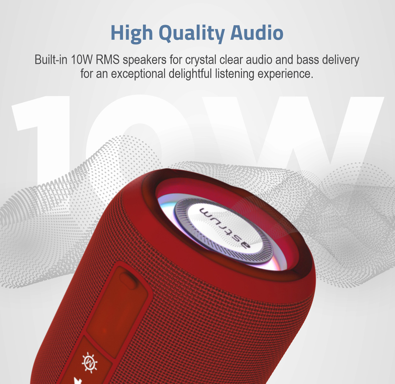 SP110 Portable Bluetooth Speaker 5.3, TF Card FM USB RGB Light TWS image 2