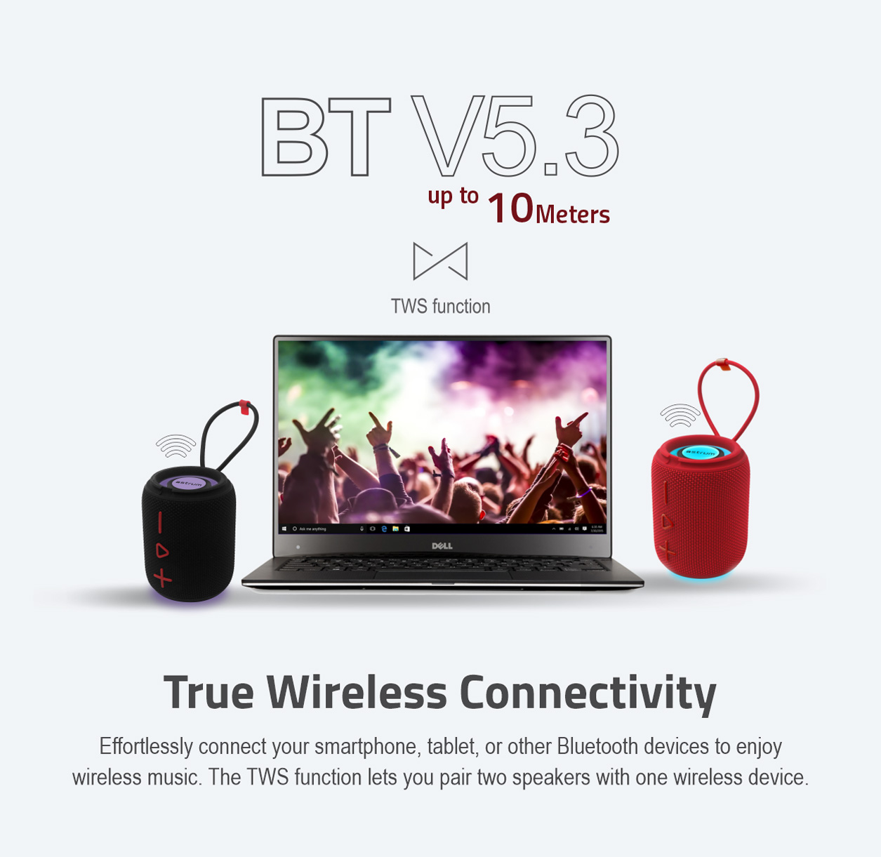 SP110 Portable Bluetooth Speaker 5.3, TF Card FM USB RGB Light TWS image 3