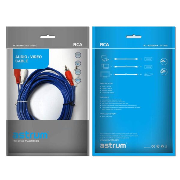 AR105 3.5mm Aux Audio Jack Male to Male RCA 5.0m Cable image 2