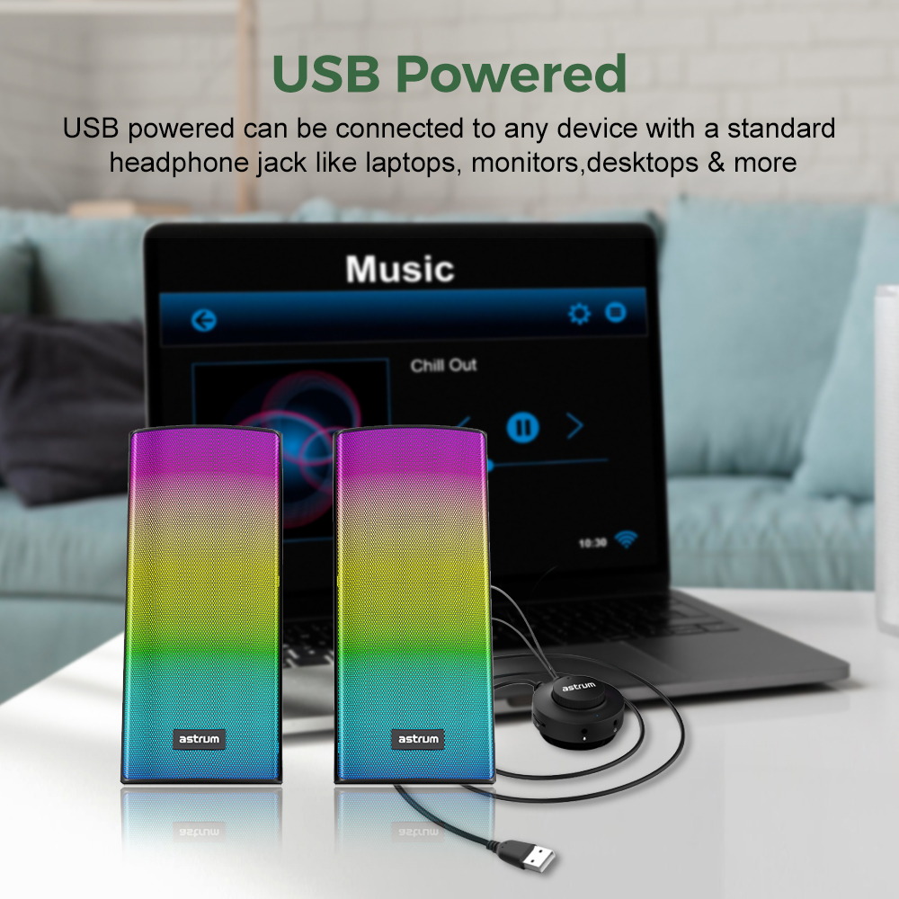 USB Plug & Play 3-in-1 Speakers, Bluetooth TF, Aux and Mic in - SU030 image 6