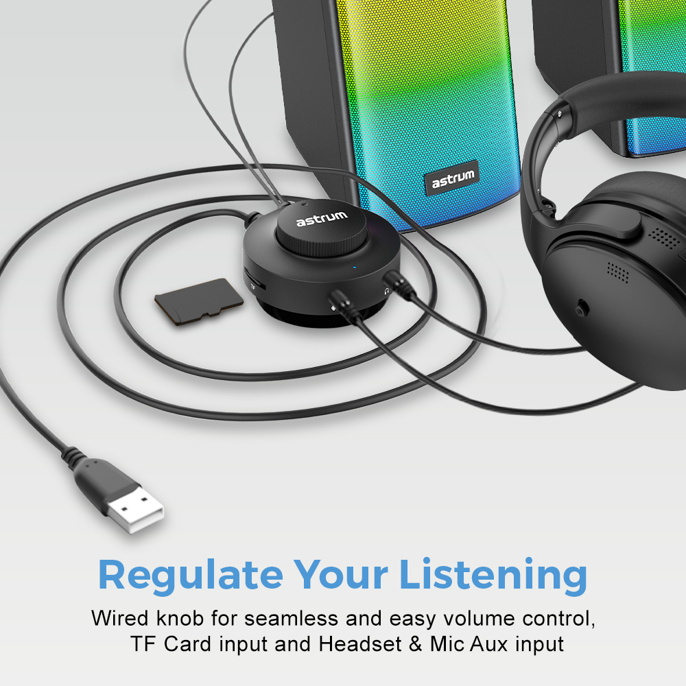 USB Plug & Play 3-in-1 Speakers, Bluetooth TF, Aux and Mic in - SU030 image 8