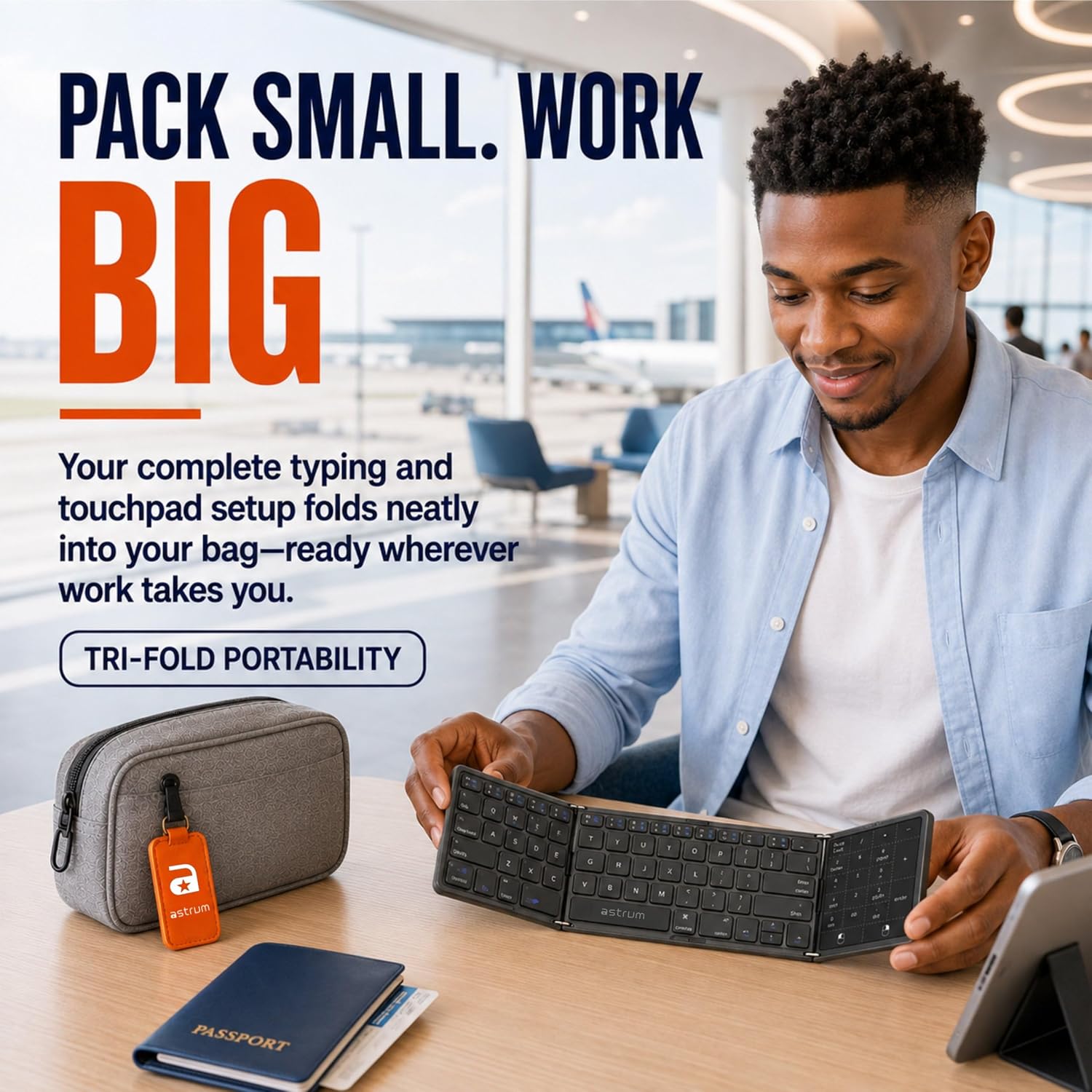 KBX50F WIRELESS 3 FOLD KEYBOARD BT+WIFI image 2