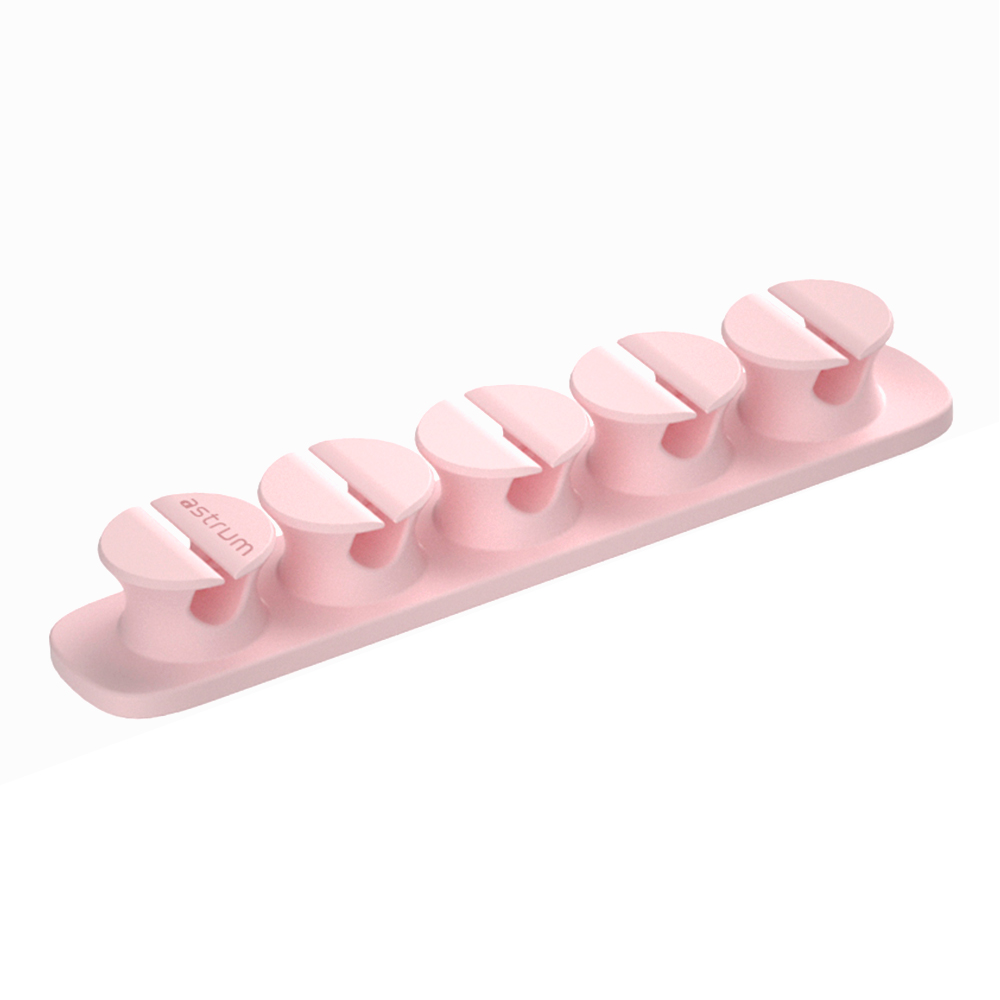 CO110 Cable Organizer Clips – 5 Bays, 4 Storage Compartments – Pink