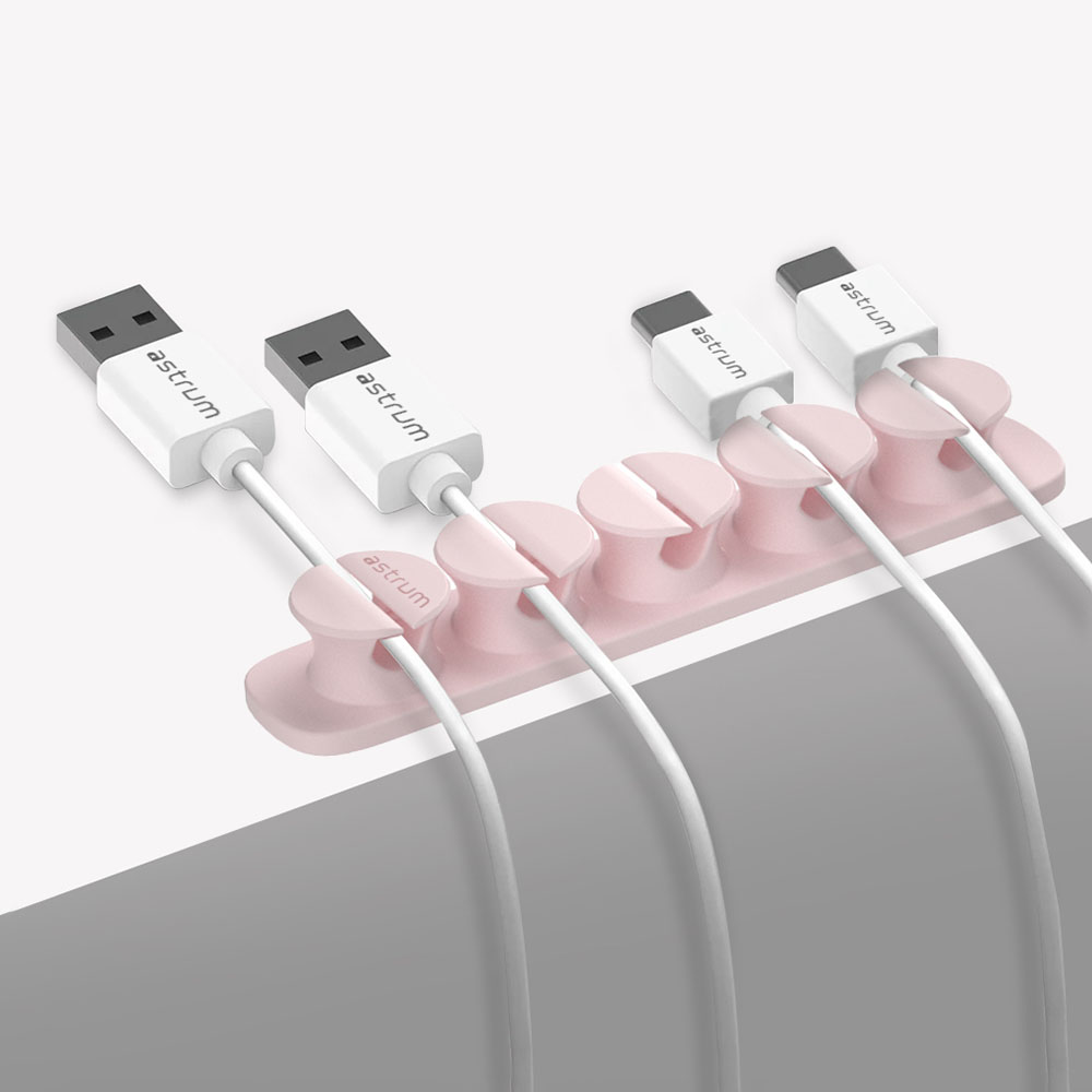CO110 Cable Organizer Clips – 5 Bays, 4 Storage Compartments – Pink image 5