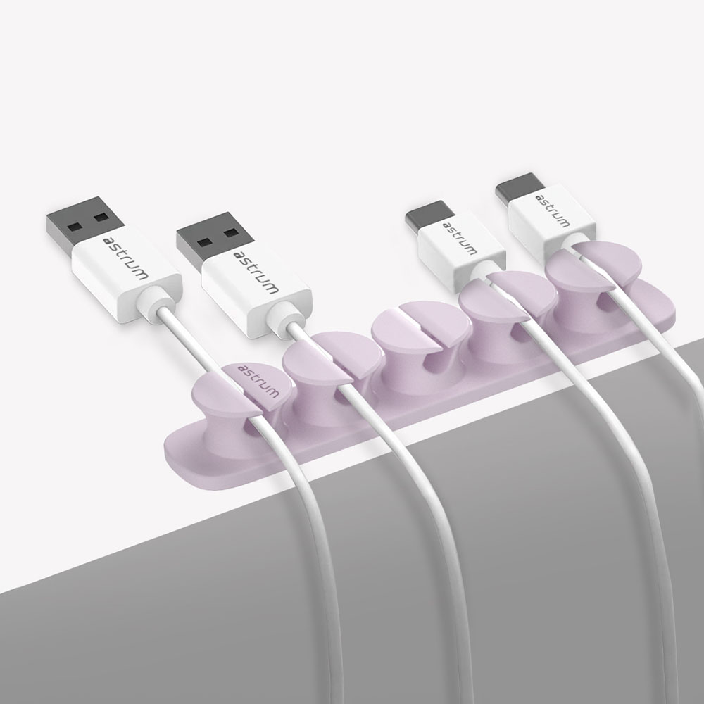CO110 Cable Organizer Clips – 5 Bays, 4 Storage Compartments – Purple image 5