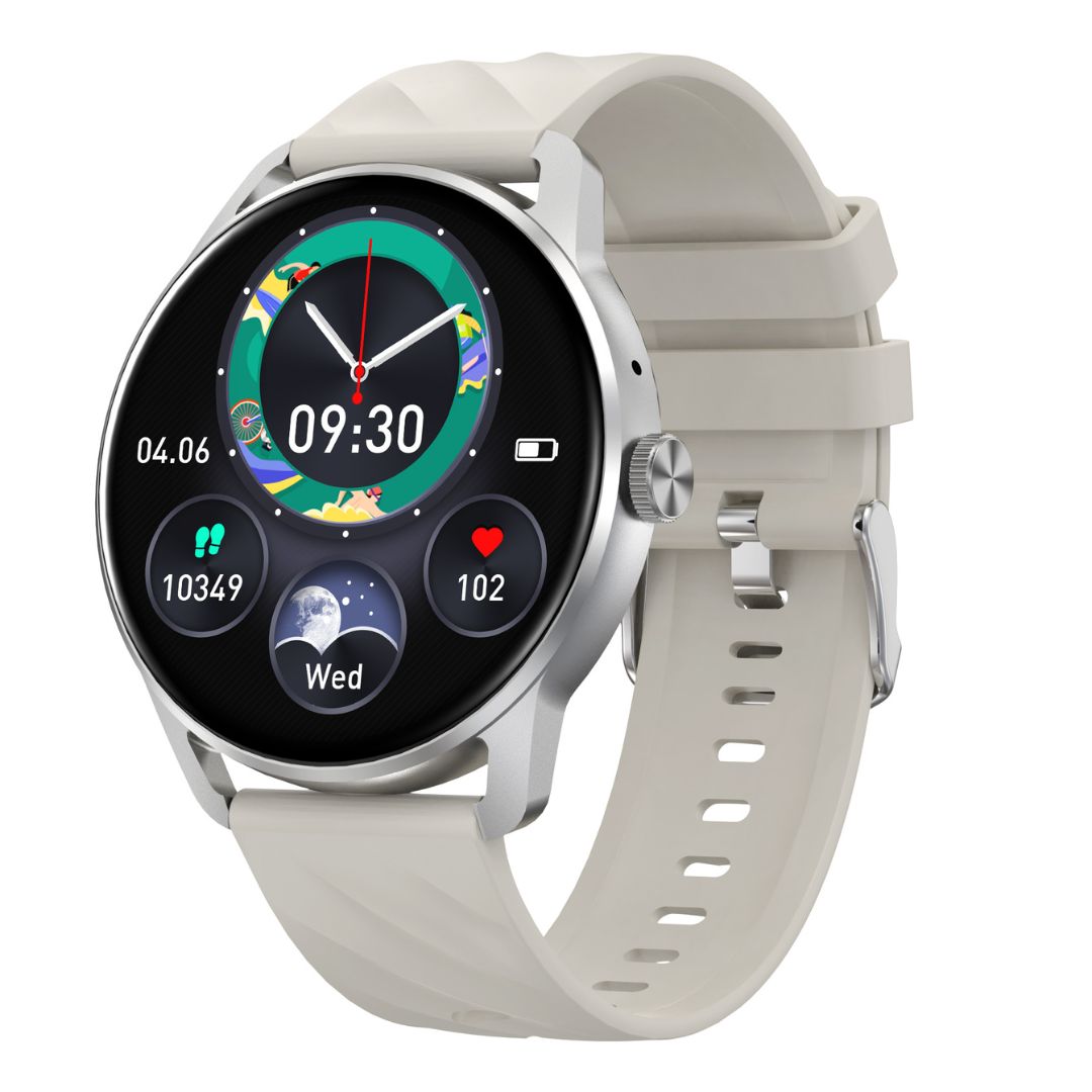 MT410 Smart Watch 1.39 HD IPX68 with BT Calls Sports HR BP BO - Silver