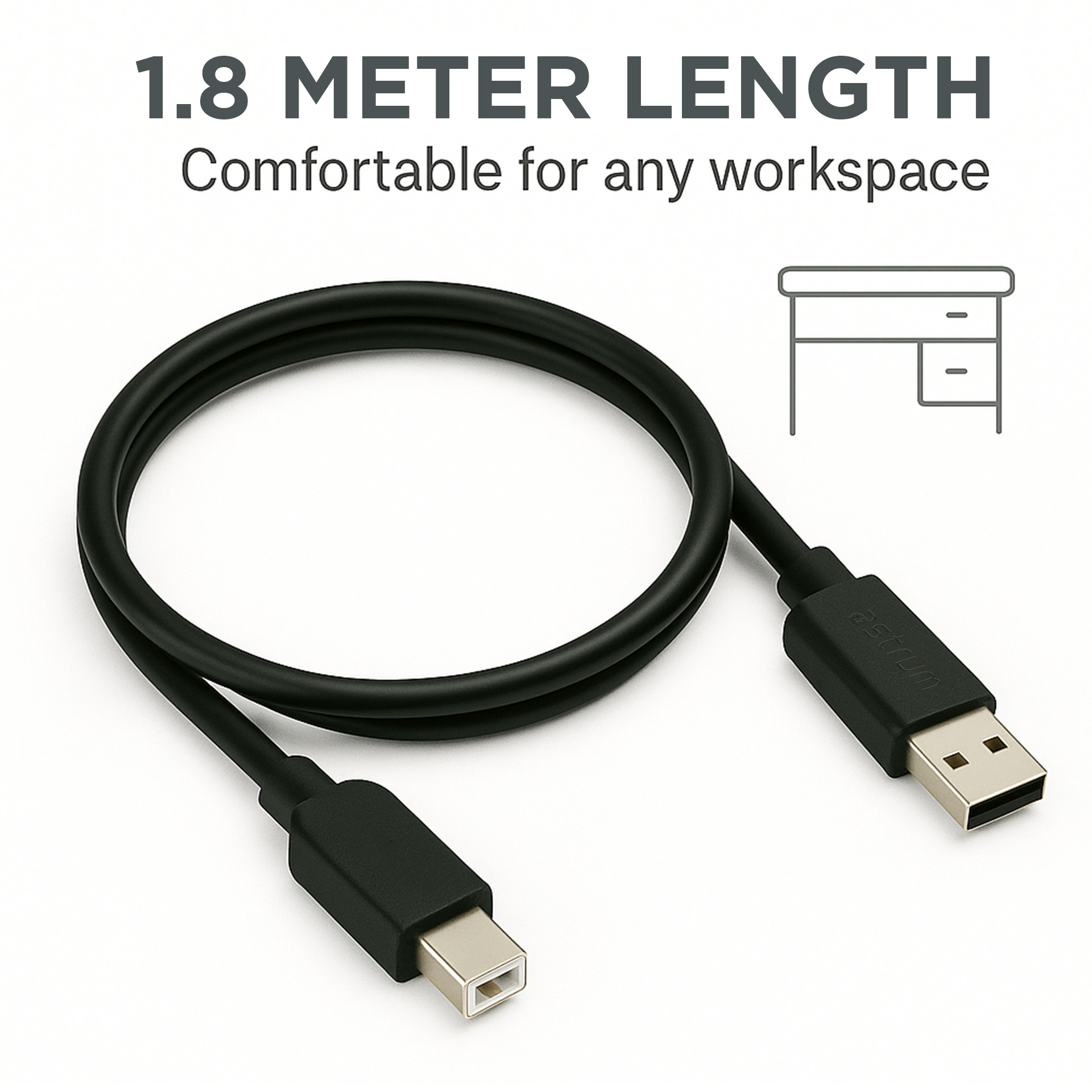 UB201 USB 2.0 Male to Male 1.8m Printer Cable image 4