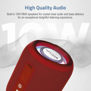 SP110 Portable Bluetooth Speaker 5.3, TF Card FM USB RGB Light TWS - Black image 2