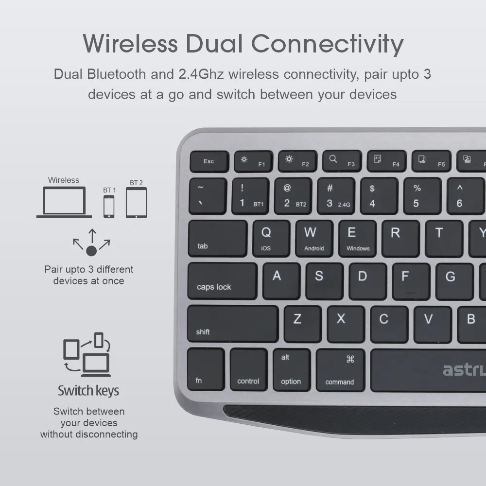 Astrum KT210 Multi-Mode Wireless Keyboard with Touchpad image 5