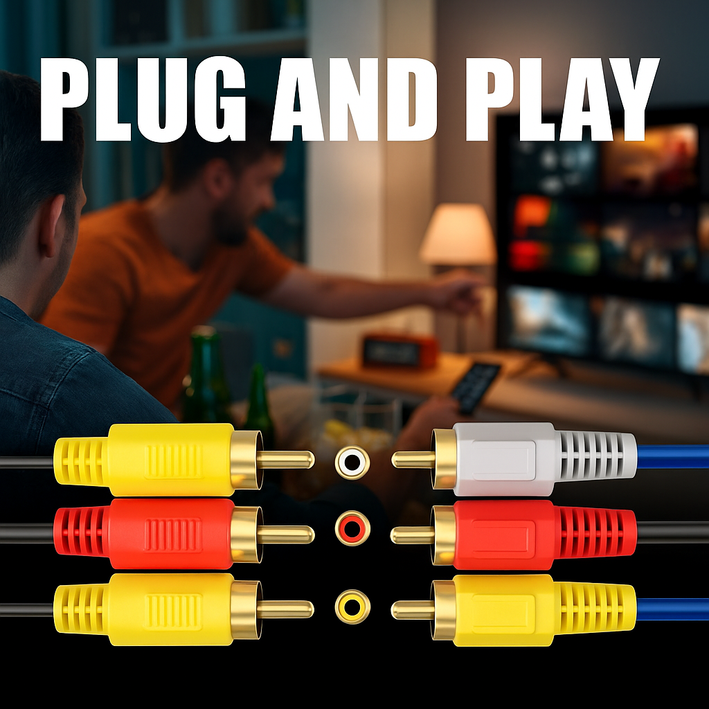 RC305 3RCA Male to Male AV Stereo 5.0m Cable image 3