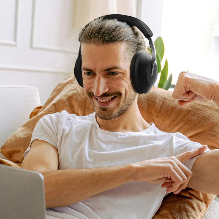 Astrum MZ Pro Hybrid ANC Bluetooth Headphones - Black image 7