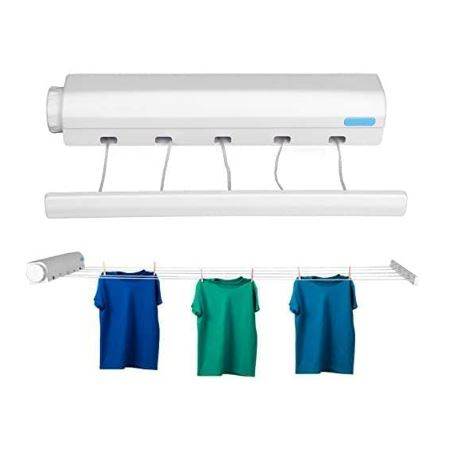 Retractable Clothes Drying Line with Hanger Clips image 6