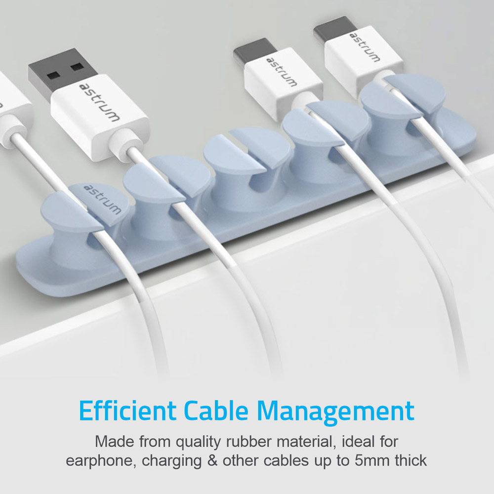 CO110 Cable Organizer Clips – 5 Bays, 4 Storage Compartments – Blue image 3