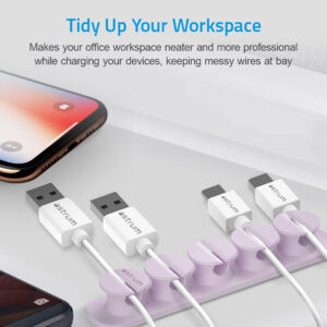 CO110 Cable Organizer Clips – 5 Bays, 4 Storage Compartments – Blue image 7