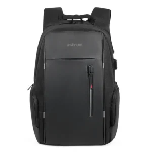 LB210 15″ PU + Nylon Laptop Backpack with USB – Grey image 4